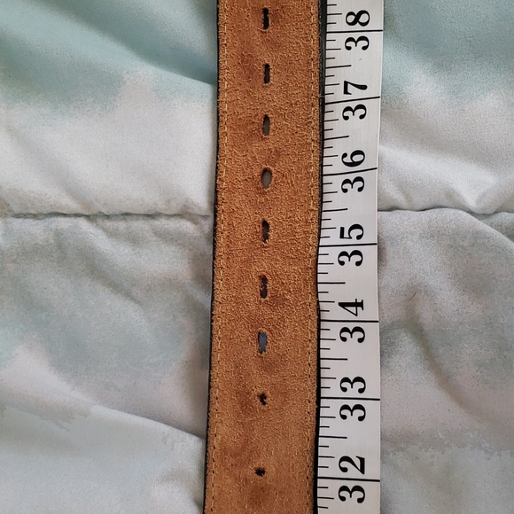 Tooled Western Leather Belt Size 36 - Picture 11 of 13